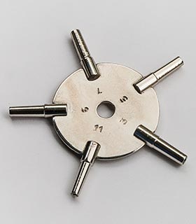 Universalschlüssel - Stern-Schlüssel - Multischlüssel für Taschenuhren Gr.&nbsp;3&#8209;5&#8209;7&#8209;9&#8209;11